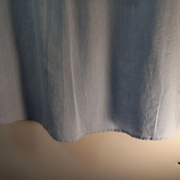 Chaps The Coastland 55% Linen Blend Classic Fit XXL Blue Business Casual Shirt - Picture 4 of 16